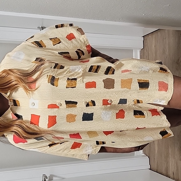 Jams World  | Vintage Chic Abstract Patterned Top - Picture 1 of 9